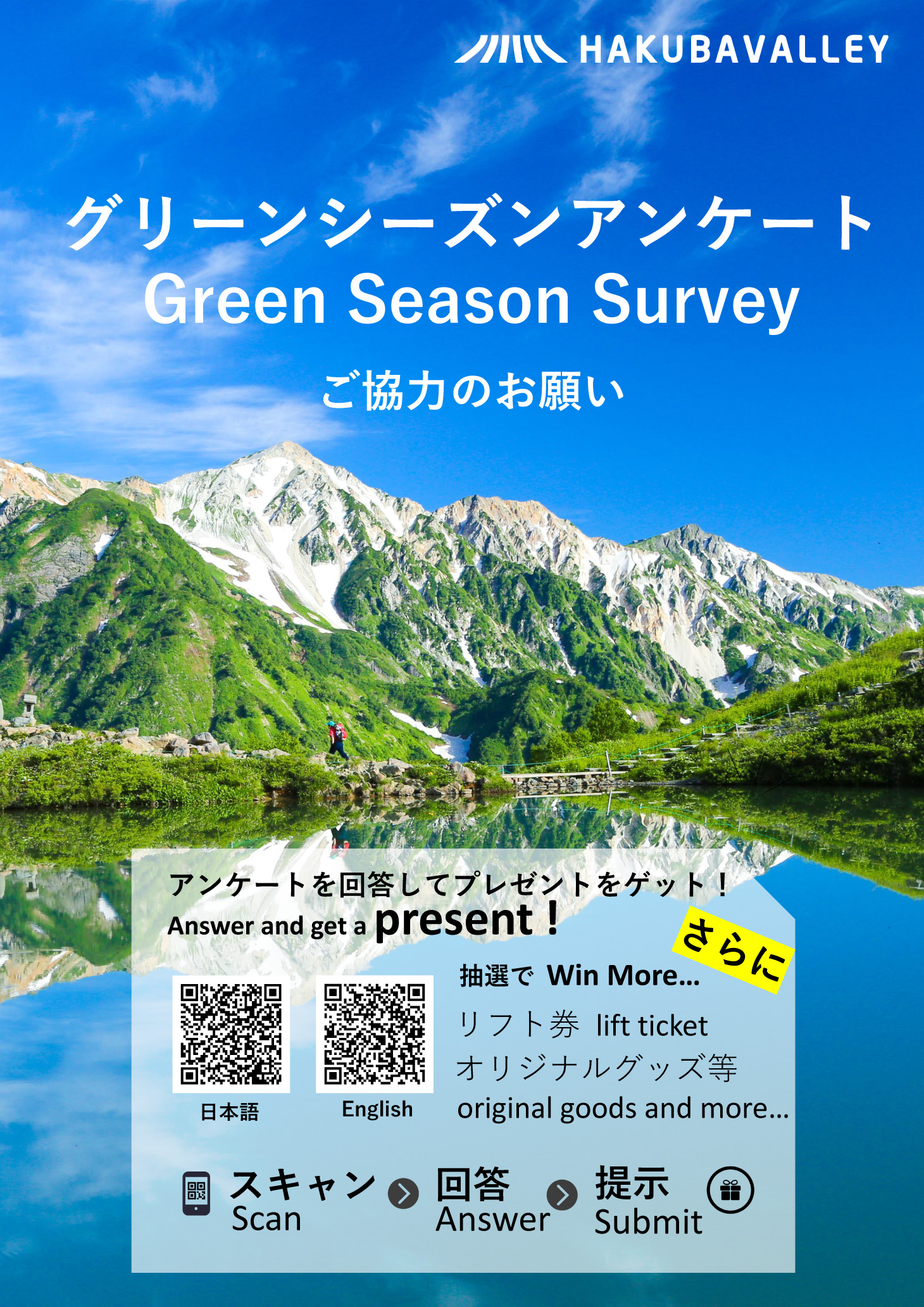 2023夏アンケート回答でギフトをGET！Hakuba Valley共通リフト２日券が当たる！ | NEWS＆EVENTS | Hakuba  Valley | 白馬エリアのスキー場情報サイト